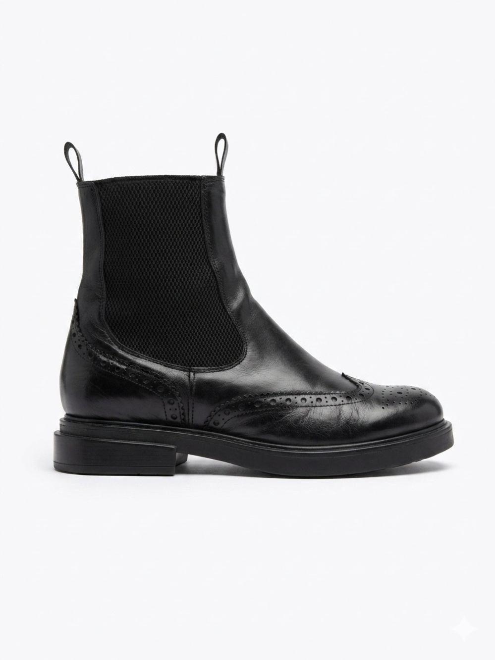 Gravity Pope Leather Brogue Lug Sole Chelsea Boots Size 40/ 9.5 US